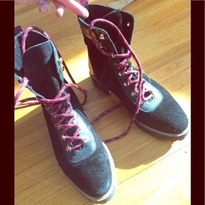 Suede and leather H&M hiking boots